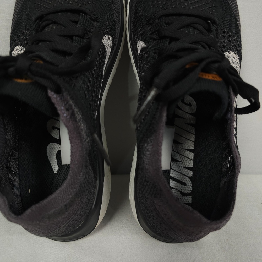 Nike Free RN Flyknit Shoes Women Size 7.5 Black Vast Grey Knit 2018 Running - Picture 14 of 16